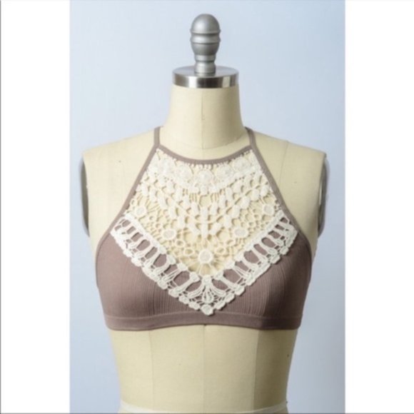 Crochet Bralette Crop Cottagecore Goblincore Fairy - Picture 4 of 6